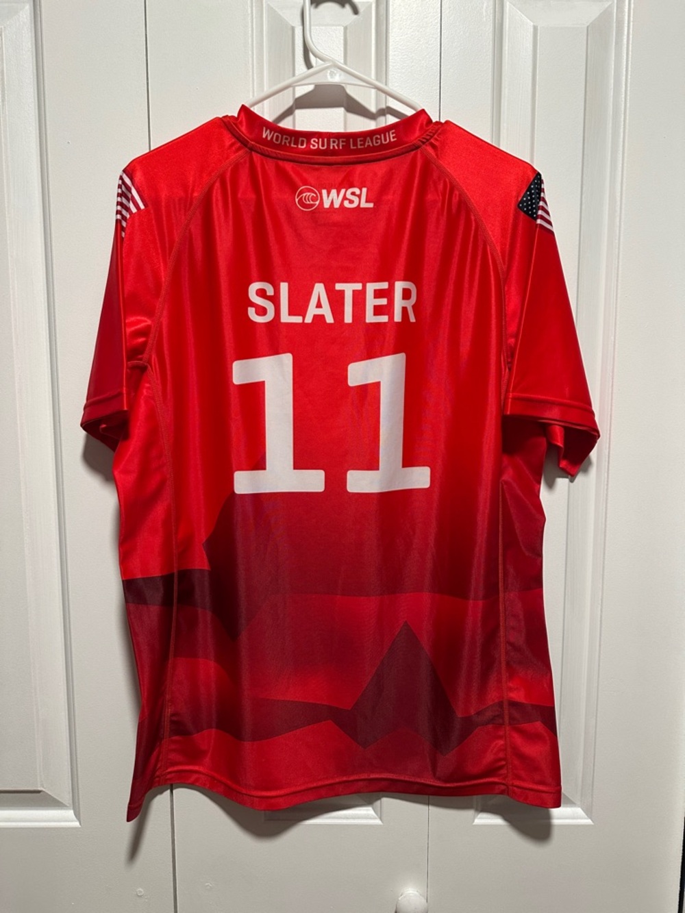 (LIKE NEW) WSL Kelly Slater #11 Red Jersey - Size Medium